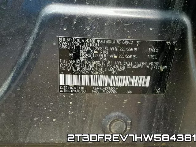 2T3DFREV7HW584381 фото 2