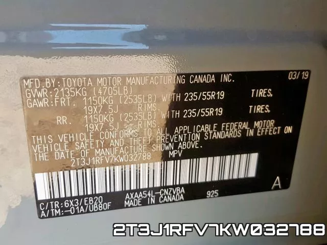 2T3J1RFV7KW032788 фото 2