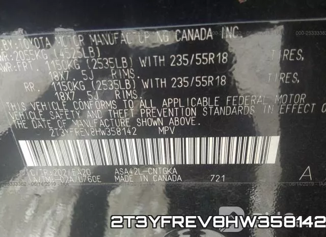 2T3YFREV8HW358142 фото 10