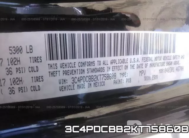 3C4PDCBB2KT758608 фото 10