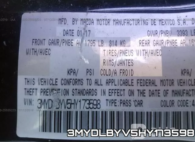3MYDLBYV5HY173598 фото 10