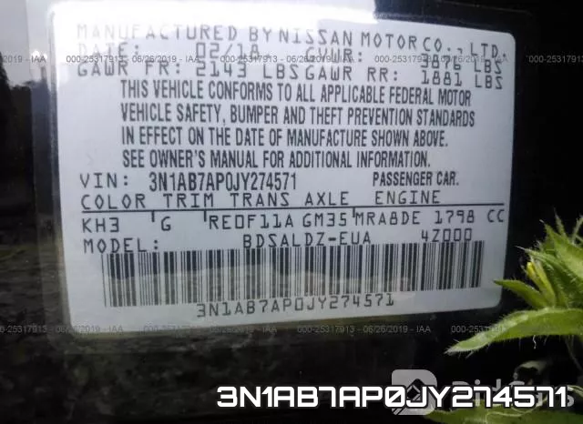 3N1AB7AP0JY274571 фото 10