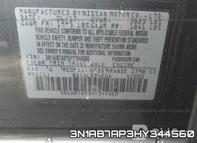 3N1AB7AP3HY344560 фото 10
