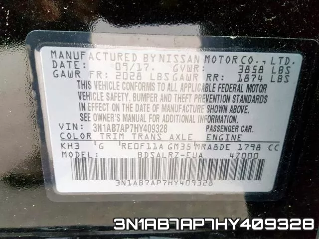 3N1AB7AP7HY409328 фото 2