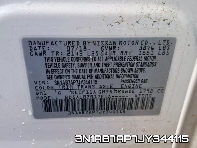 3N1AB7AP7JY344115 фото 2
