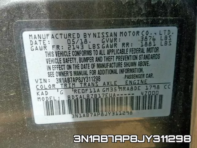 3N1AB7AP8JY311298 фото 2