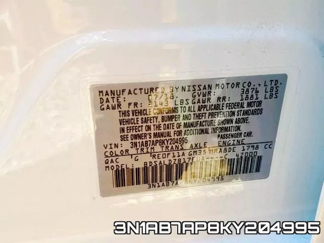 3N1AB7AP8KY204995 фото 2