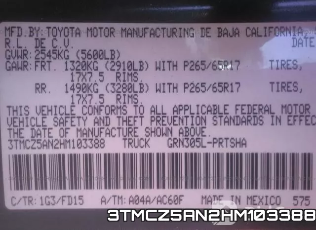 3TMCZ5AN2HM103388 фото 10