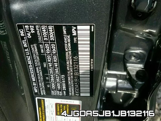 4JGDA5JB1JB132116 фото 2