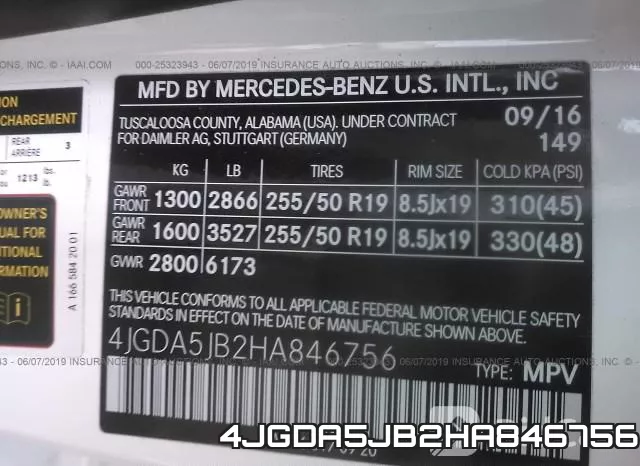 4JGDA5JB2HA846756 фото 10