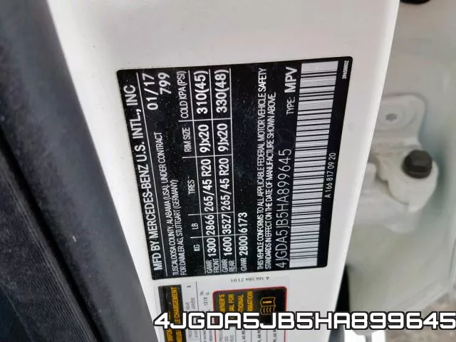 4JGDA5JB5HA899645 фото 2