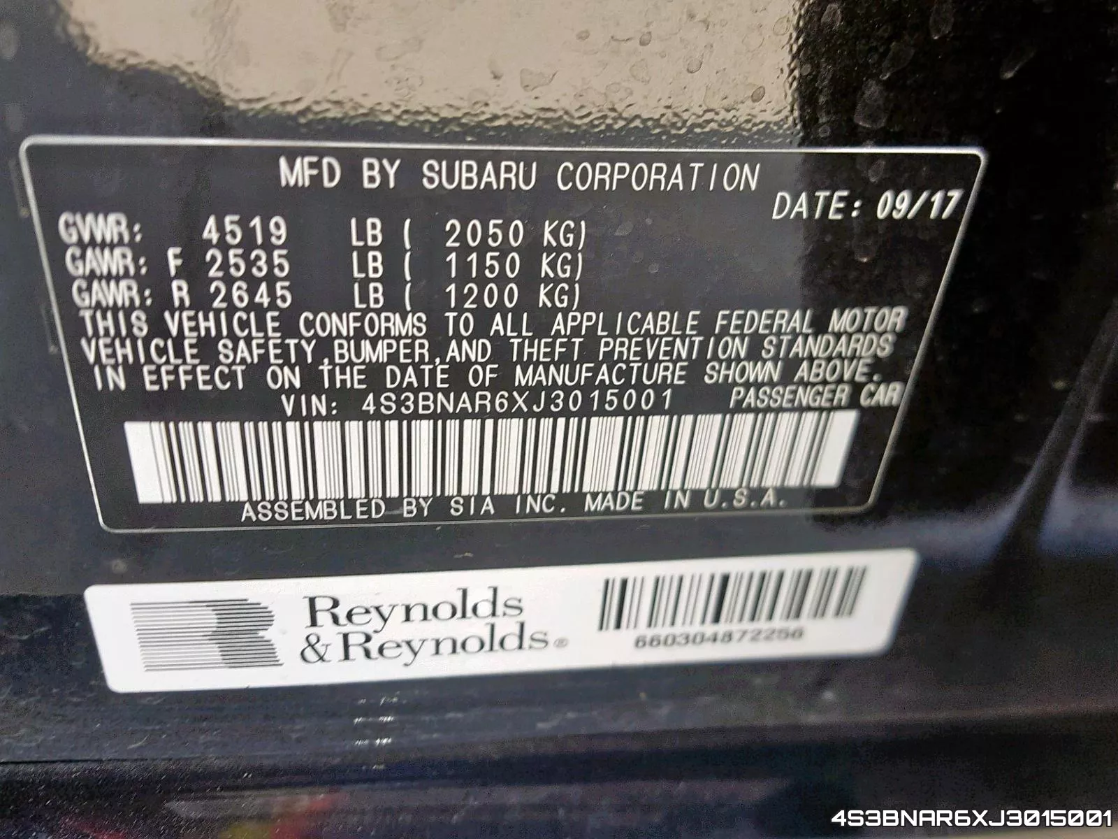 4S3BNAR6XJ3015001 фото 2