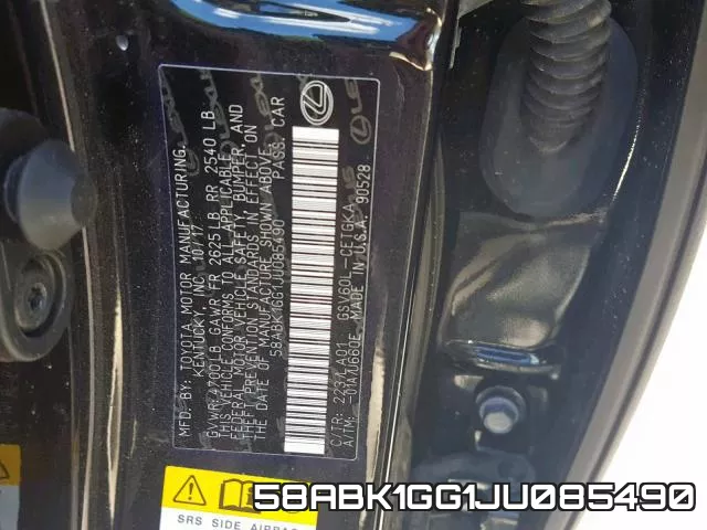 58ABK1GG1JU085490 фото 2