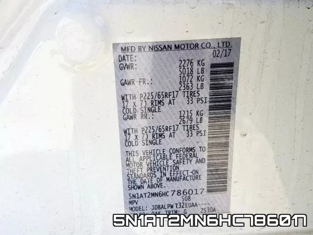 5N1AT2MN6HC786017 фото 2