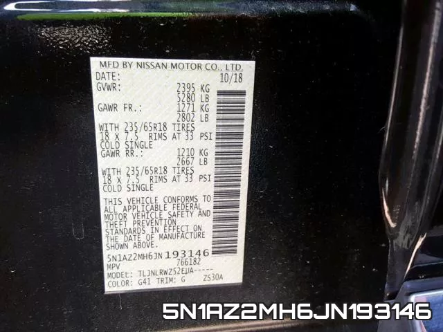 5N1AZ2MH6JN193146 фото 2