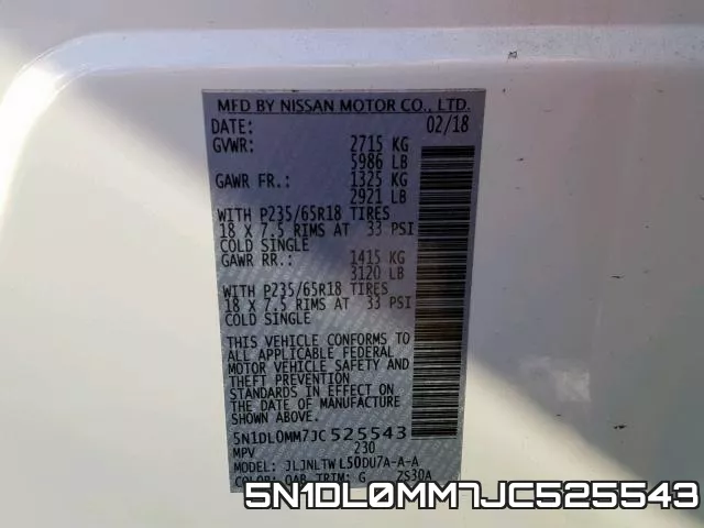 5N1DL0MM7JC525543 фото 2
