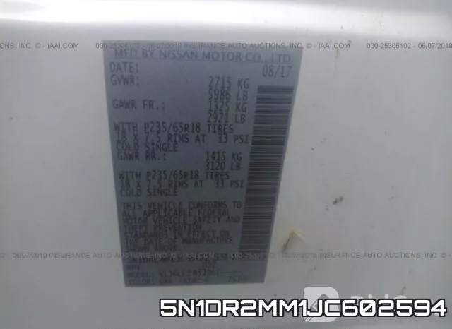 5N1DR2MM1JC602594 фото 10