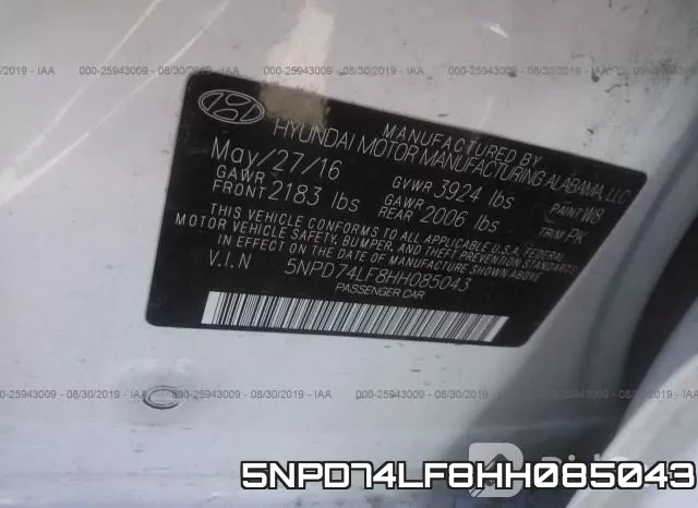 5NPD74LF8HH085043 фото 9