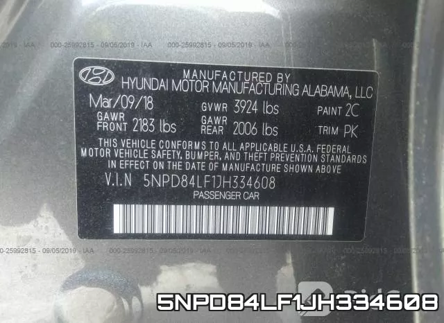 5NPD84LF1JH334608 фото 10