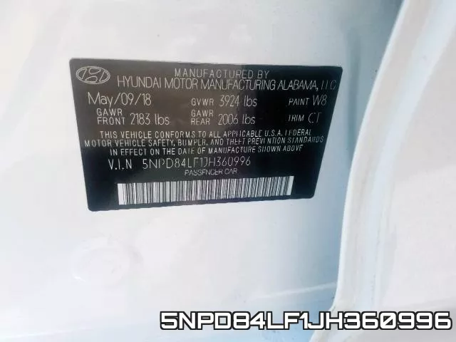 5NPD84LF1JH360996 фото 2