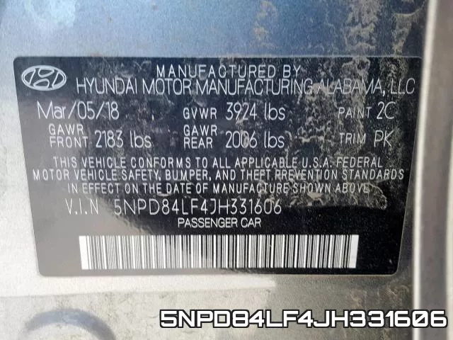 5NPD84LF4JH331606 фото 2
