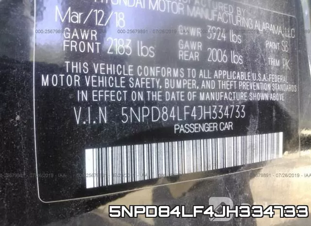 5NPD84LF4JH334733 фото 10
