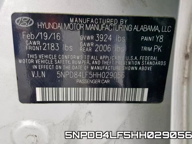 5NPD84LF5HH029056 фото 2