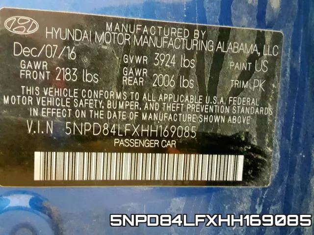 5NPD84LFXHH169085 фото 2