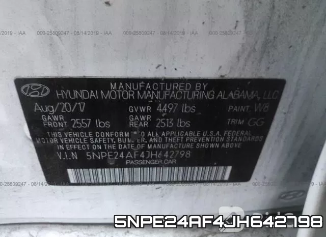 5NPE24AF4JH642798 фото 10
