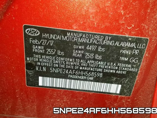 5NPE24AF6HH568598 фото 2