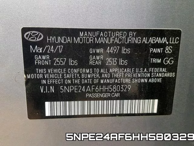 5NPE24AF6HH580329 фото 2