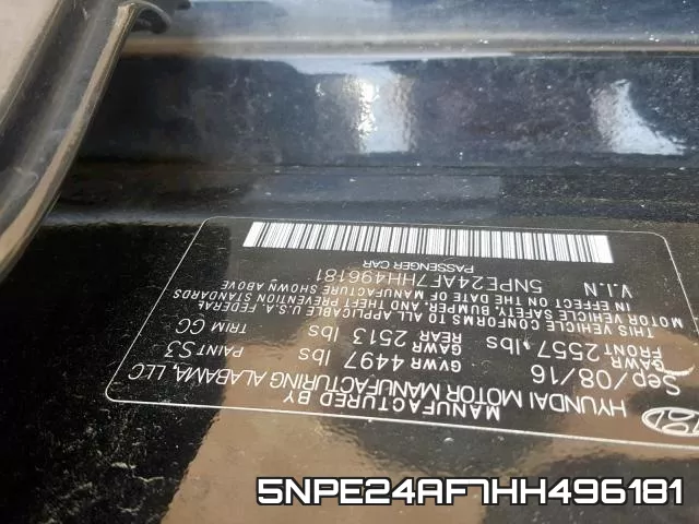 5NPE24AF7HH496181 фото 2