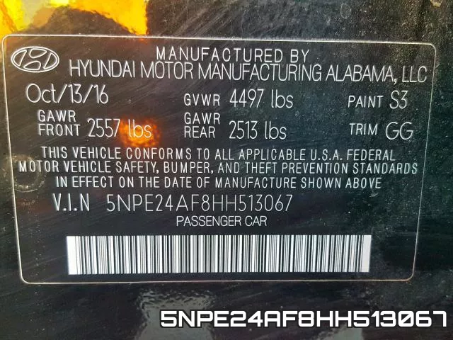 5NPE24AF8HH513067 фото 2