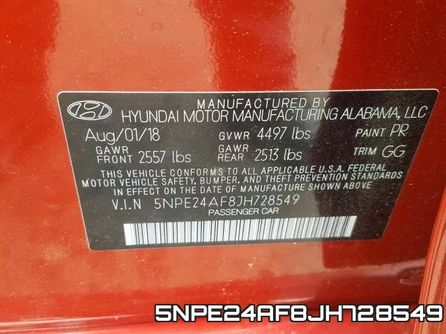 5NPE24AF8JH728549 фото 2