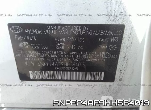5NPE24AF9HH564013 фото 10