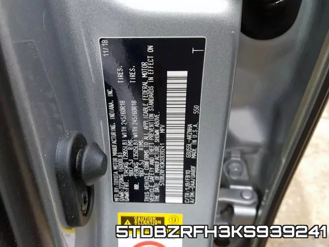 5TDBZRFH3KS939241 фото 2