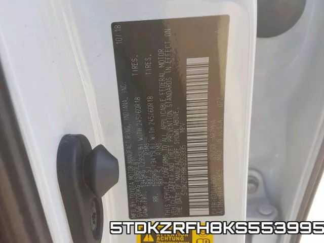 5TDKZRFH8KS553995 фото 2