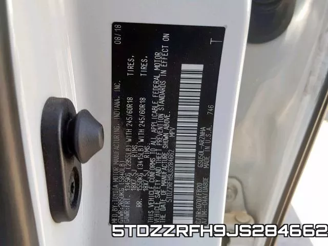 5TDZZRFH9JS284662 фото 2