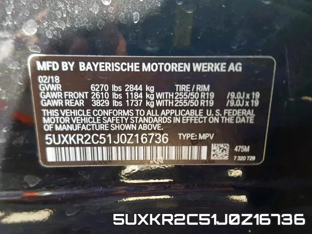 5UXKR2C51J0Z16736 фото 2