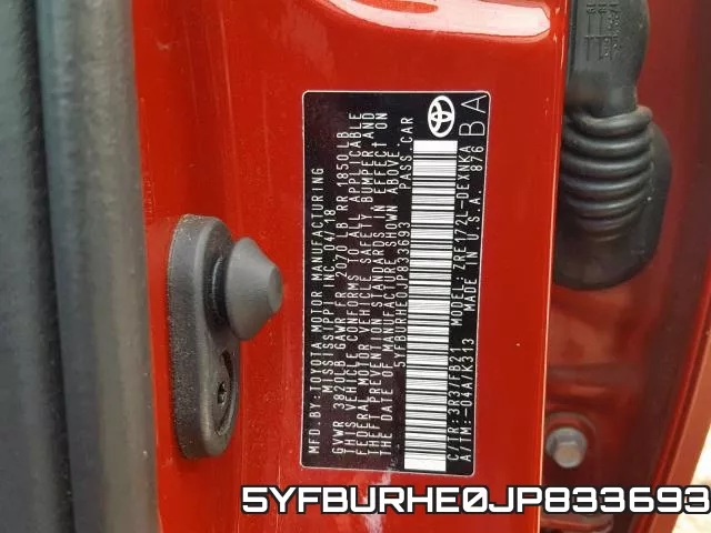5YFBURHE0JP833693 фото 2