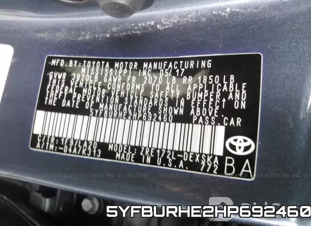 5YFBURHE2HP692460 фото 10