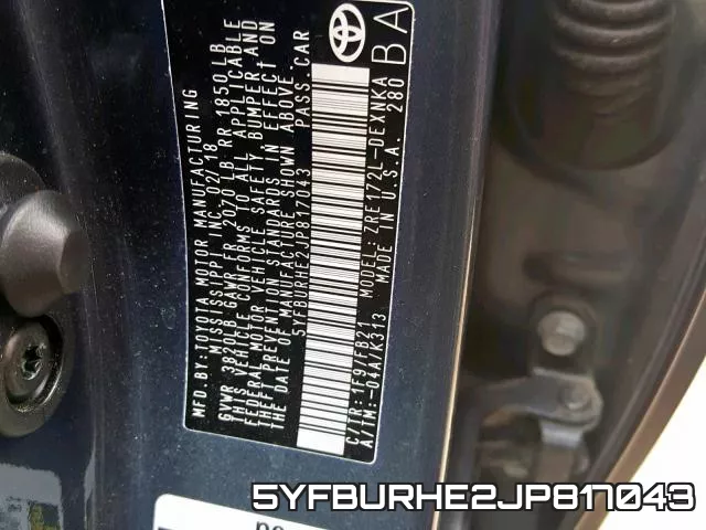 5YFBURHE2JP817043 фото 2