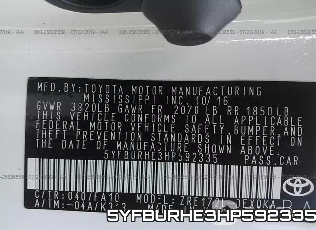 5YFBURHE3HP592335 фото 10