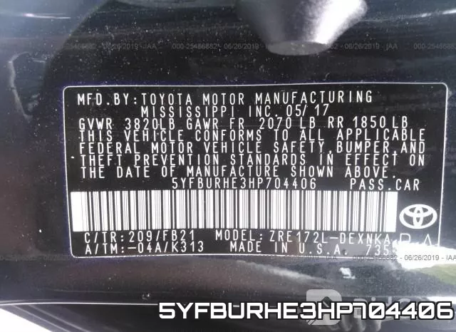 5YFBURHE3HP704406 фото 10
