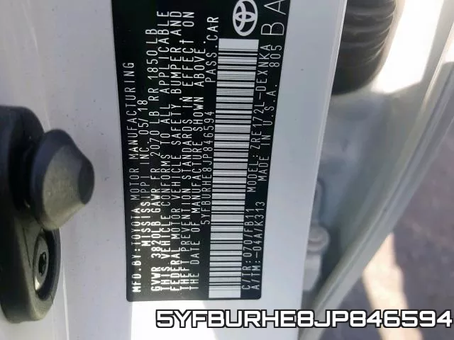 5YFBURHE8JP846594 фото 2