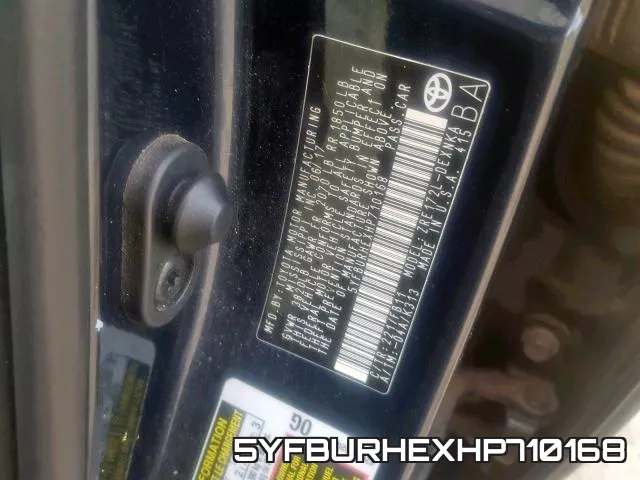 5YFBURHEXHP710168 фото 2