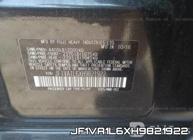 JF1VA1L6XH9821922 фото 10