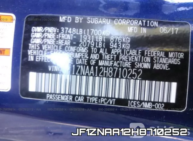 JF1ZNAA12H8710252 фото 10