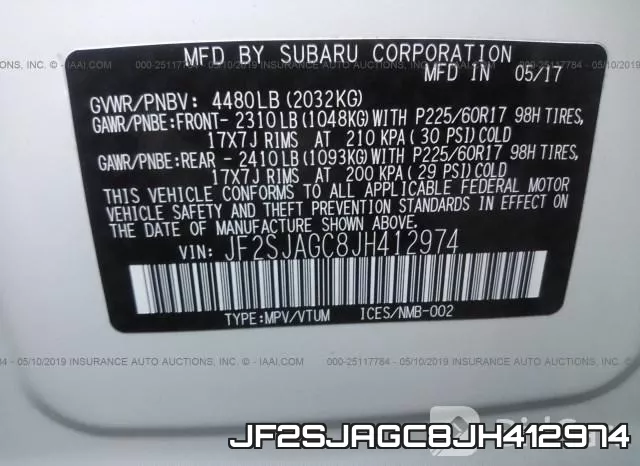JF2SJAGC8JH412974 фото 10