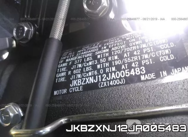 JKBZXNJ12JA005483 фото 2
